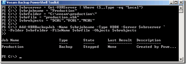 Working with the Veeam Powershell toolkit – ICT-Freak.nl